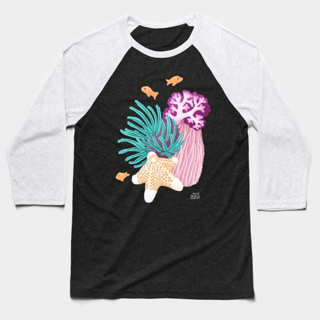 Starfish Still Life Baseball T-Shirt by Annelie
